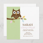 {whooo hat ein Baby?} Einladung (Vorne/Hinten)