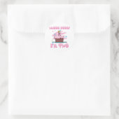 Whooo Hooo Ich bin zwei rosa Aufkleber (Tasche)