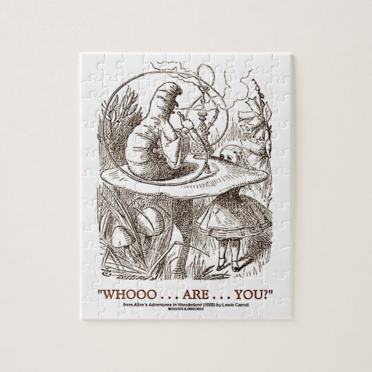 Whooo… sind… Sie? (Alice und die Raupe) Puzzle (Vertikal)