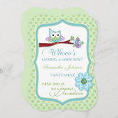 Whooos, das ein BabyBoy hat? Einladung (Vorne/Hinten)