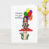 Whoopee, it's your Birthday Goth Faerie Karte (Gelbe Blume)