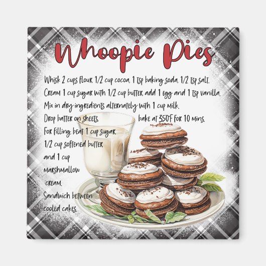Whoopie Pies Recipe Magnet (Vorne)