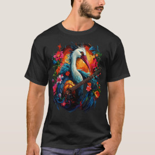Whooping Crane Gitarre spielen T-Shirt