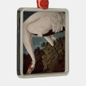 Whooping Kran, 'von den Vögeln von Amerika Silbernes Ornament (Rechts)