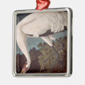 Whooping Kran, 'von den Vögeln von Amerika Silbernes Ornament (Links)