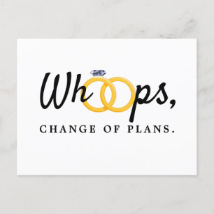 Whoops Wedding Date Change Ankündigung