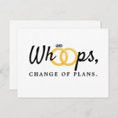 Whoops Wedding Date Change Ankündigung (Vorne/Hinten)