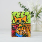 Whoopsie Sorry Kitty Postkarte (Stehend Vorderseite)