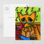 Whoopsie Sorry Kitty Postkarte (Vorne/Hinten)