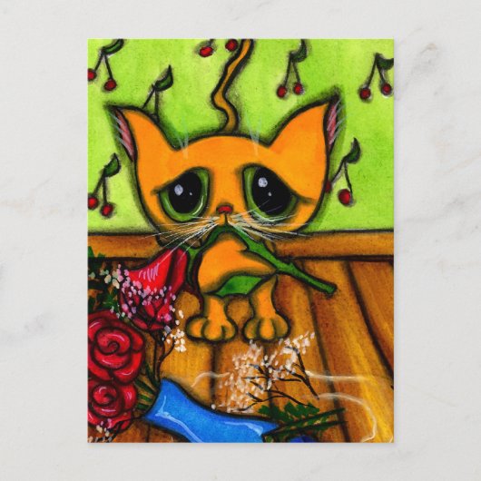 Whoopsie Sorry Kitty Postkarte (Vorderseite)