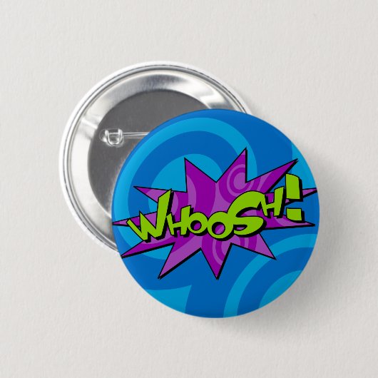 Whoosh Comic-Buch-Abzeichen Button (Vorne & Hinten)