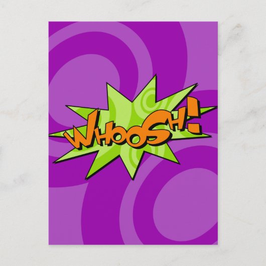Whoosh Comic Postkarte buchen (Vorderseite)