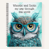 Whootin und Tootin Owl Tourette's Custom Notebook Notizblock (Vorderseite)
