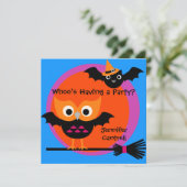 Whooty Schrei-Halloween-Party-Einladung Einladung (Stehend Vorderseite)