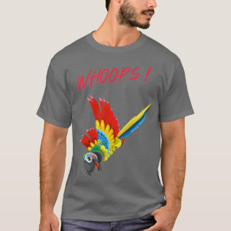 WHOPS Funny Parrot Design T-Shirt