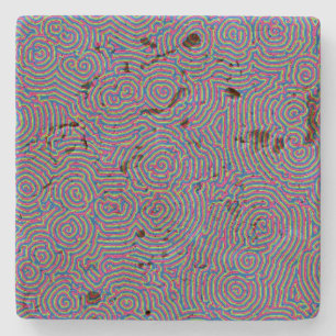 Whorls-Travertin-Untersetzer Steinuntersetzer