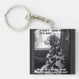 Who's a good boy. Keychain-T-Shirt Schlüsselanhänger