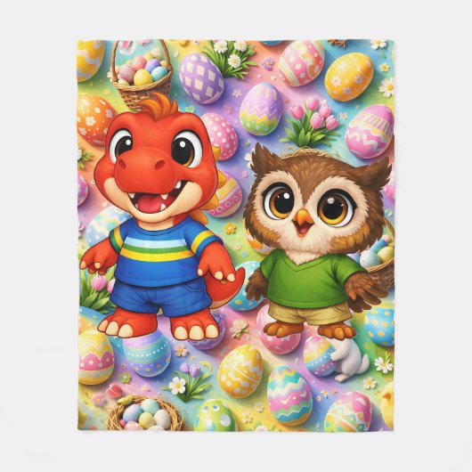 Who's Easter egg extravaganza whimsical? Happy Eas Fleecedecke (Vorderseite)