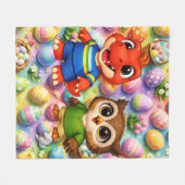 Who's Easter egg extravaganza whimsical? Happy Eas Fleecedecke (Vorderseite (Horizontal))