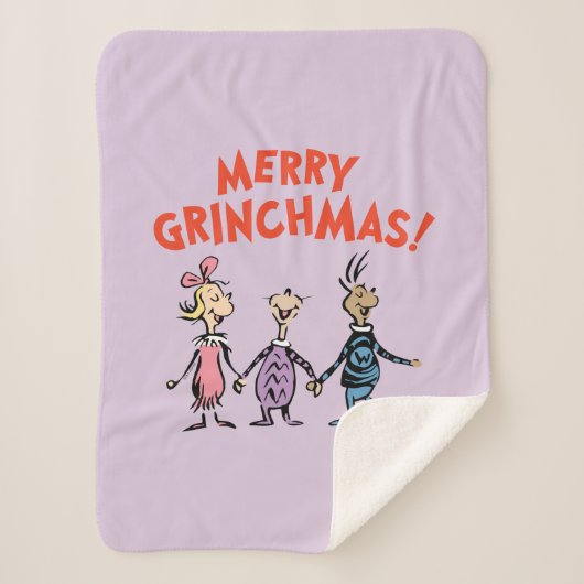 Whos Holding Hands Merry Grinchmas Sherpadecke (Vorderseite)