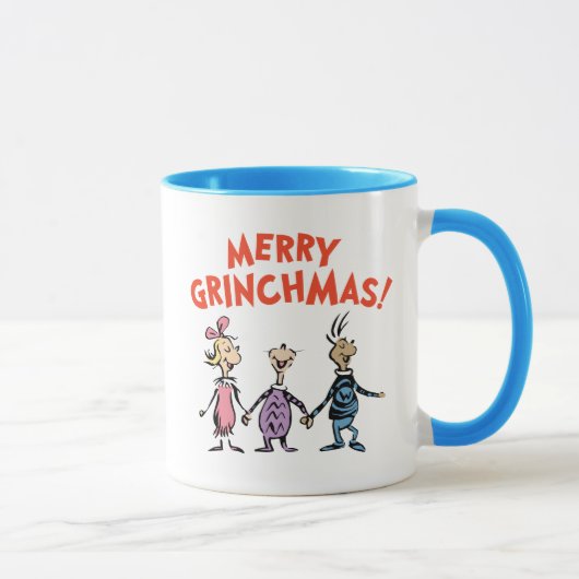 Whos Holding Hands Merry Grinchmas Tasse (Rechts)