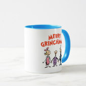 Whos Holding Hands Merry Grinchmas Tasse (VorderseiteRechts)