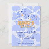 Who's in the MOOO-D Cow Print 1st Birthday Einladung (Vorderseite)