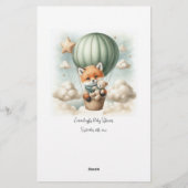 Who's My Mommy Fox Baby Shower Game Card Briefpapier (Rückseite)