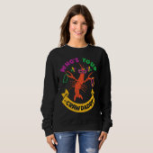 Who's Your Crawdaddy Crawfish Jester Beads Mardi Sweatshirt (Vorne ganz)
