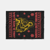 Whose God White Baby Is This Nativity Ugly Christm Fleecedecke (Vorderseite (Horizontal))