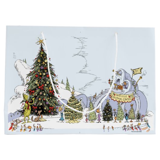 Whoville Christmas Tree Contest Große Geschenktüte (Rückseite)