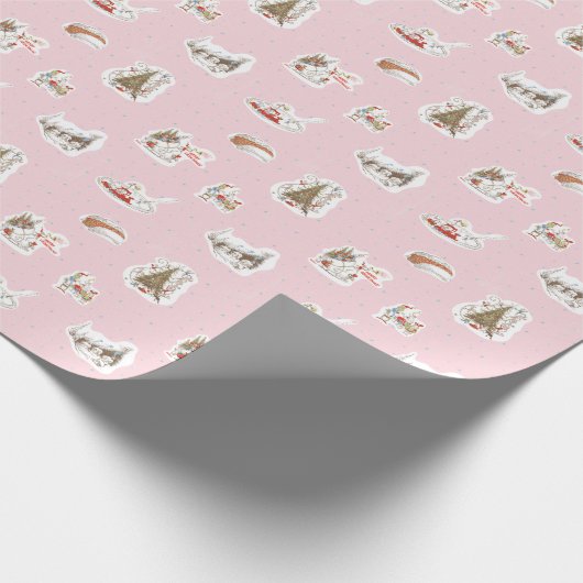 Whoville Christmas Vignette Pattern Geschenkpapier (Ecke)