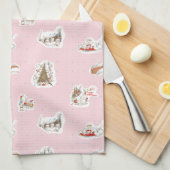 Whoville Christmas Vignette Pattern Geschirrtuch (Viertel Falte)