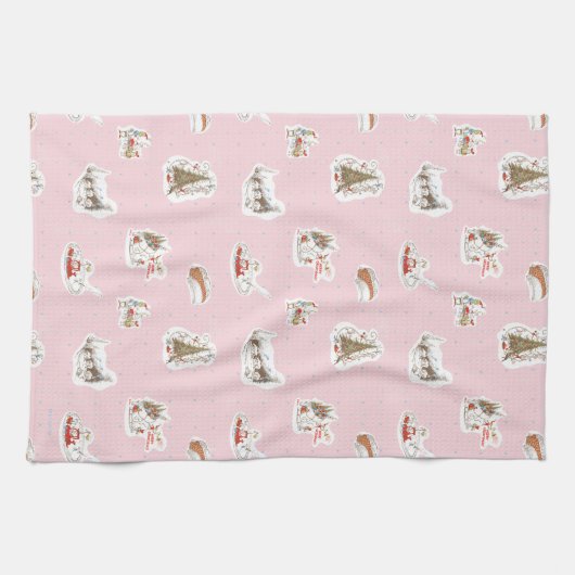 Whoville Christmas Vignette Pattern Geschirrtuch (Horizontal)