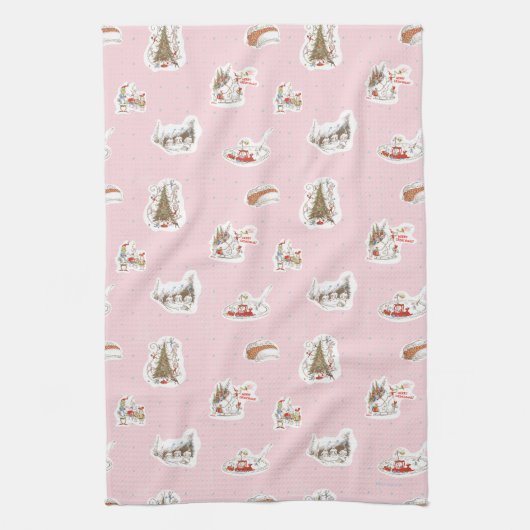 Whoville Christmas Vignette Pattern Geschirrtuch (Vertikal)