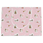 Whoville Christmas Vignette Pattern Große Geschenktüte (Vorderseite)