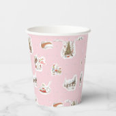 Whoville-Weihnachts-Miniaturmuster Pappbecher (Rückseite)