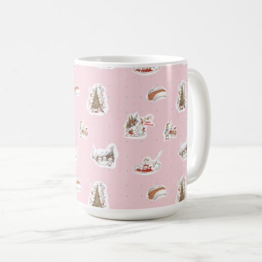 Whoville-Weihnachts-Vignetten-Muster Kaffeetasse (VorderseiteRechts)
