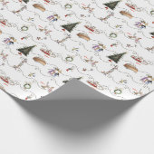 Whoville Weihnachtsgirlanden-Feier Geschenkpapier (Ecke)