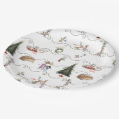 Whoville Weihnachtsgirlanden-Feier Pappteller (Schrägansicht)