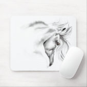 Whte Pferdekopf Mousepad (Mit Mouse)