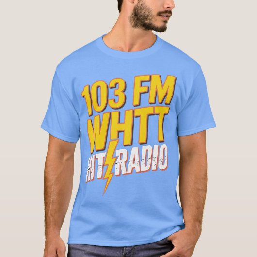 WHTT Retro 1980er Boston Radio Station T-Shirt (Vorderseite)
