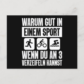 Why Be Good At One Sport Triathlon Postkarte