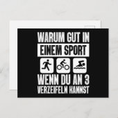 Why Be Good At One Sport Triathlon Postkarte (Vorne/Hinten)