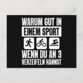 Why Be Good At One Sport Triathlon Postkarte (Vorderseite)