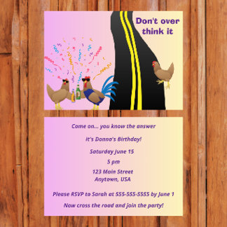 “Why Did the Chicken Cross the Road?” Einladung