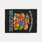 Why Do I Love Dogs So Much Dog Lover Fleecedecke (Vorderseite (Horizontal))