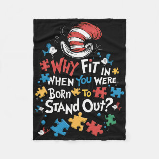 Why Fit In Doctor Teacher Cat In Hat Cool Autism A Fleecedecke