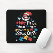 Why Fit In Doctor Teacher Cat In Hat Cool Autism A Mousepad (Mit Mouse)
