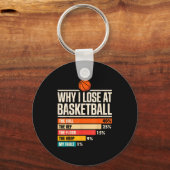 Why I Always Miss Funny Chart Basketball Hoop Schlüsselanhänger (Vorderseite)